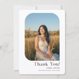 Carte De Remerciements Elegant Photo Collage Graduation Party