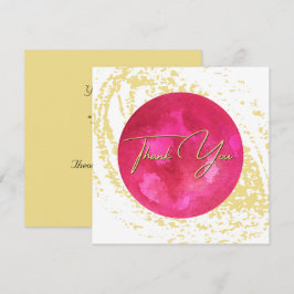 Carte De Remerciements Elégant rose et or Aquarelle Art Abstrait