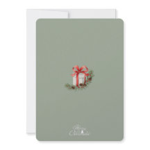 Elégant Rouge Ribbon Cadeau & Pine Holiday Design