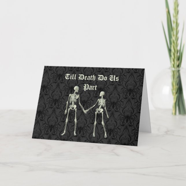 Carte De Remerciements Elegant Skeletons Card (Devant)