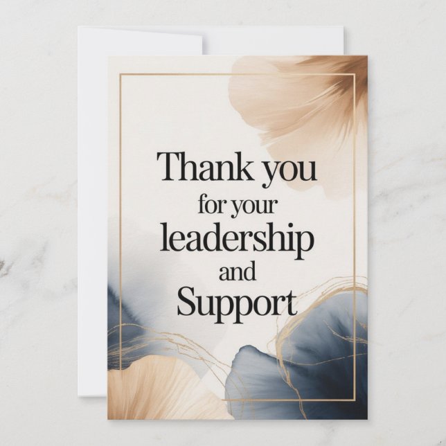 Carte De Remerciements Elegant Thank You Card for Boss (Devant)