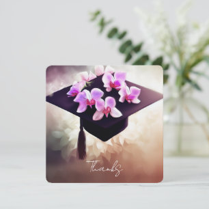 Carte De Remerciements Élégant Unique Orchidées Graduation