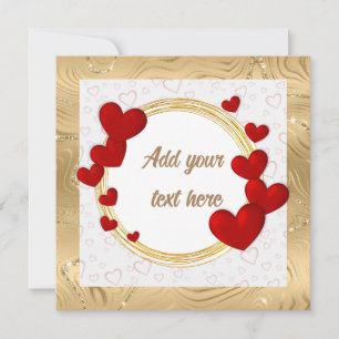 Carte De Remerciements Élégant Valentines, Amour, Mariage d'anniversaire
