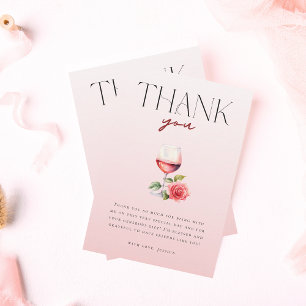 Carte De Remerciements Élégant Vino Avant Voeux Thème Vin Mariage Jour J