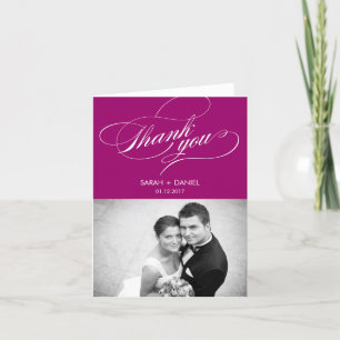 Carte De Remerciements ELEGANT Wedding Thank You Photo Card