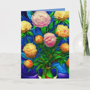 Carte De Remerciements Elégante Collection de Belle Peony