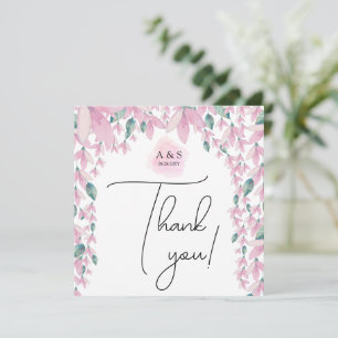 Carte De Remerciements Elégante et charmant Wisteria Floral