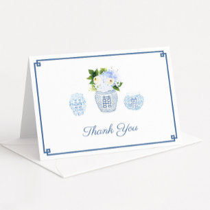 Carte De Remerciements Élégante Femme Ginger Jar Hydrangea Personnalisé