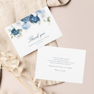 Carte De Remerciements Elégante Fête des mariées d'Eucalyptus Floral Dust