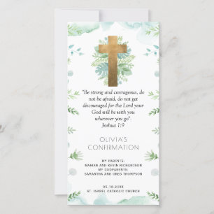 Carte De Remerciements Élégante Menthe verte Confirmation Signet Favorise