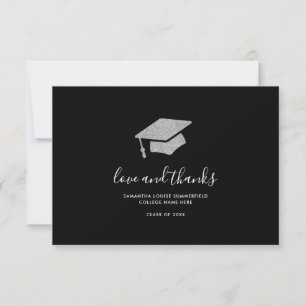Carte De Remerciements Élégante Photo de remise des diplômes 2025 Grad