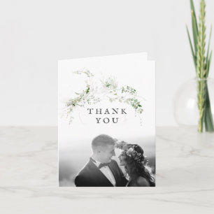 Carte De Remerciements Elégante Terre verte Aquarelle Mariage Photo