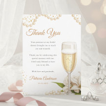 Élégantes Perles & Prosecco Shower de Mariée Aquar