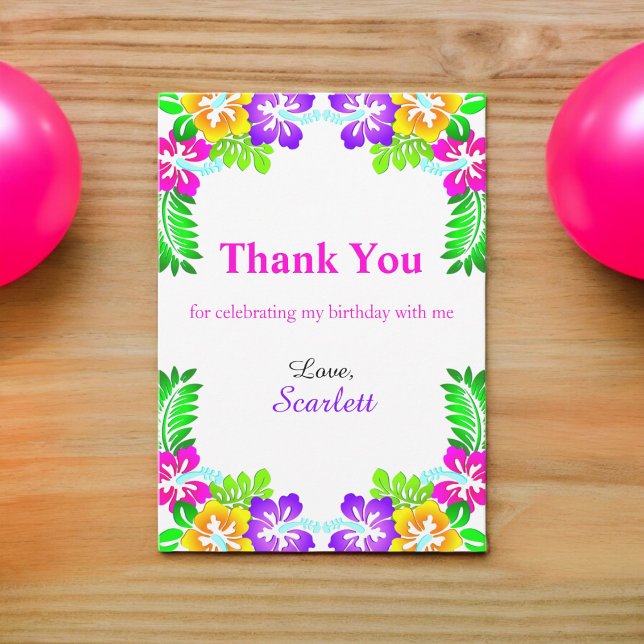 Carte De Remerciements Élégantes Roses Rustiques Florales d'Été 1er Anniv (Créateur téléchargé)