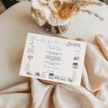 Éléphant bleu à l'aquarelle | Baby Shower de garço