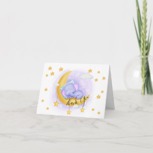 Carte De Remerciements Eléphant mignon Baby shower Animaux