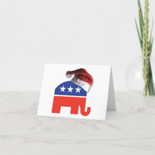 Carte De Remerciements Eléphant républicain portant un Casquette du Père 