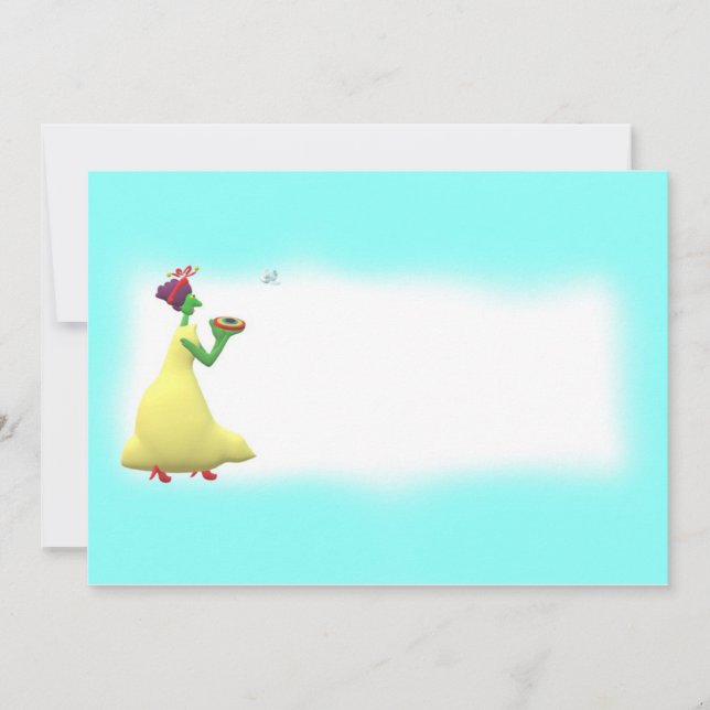 Carte De Remerciements Elf attrapant l'UFO (Devant)