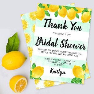 Carte De Remerciements Elle a Trouvé Son Doux Lemon Réception de Mariage