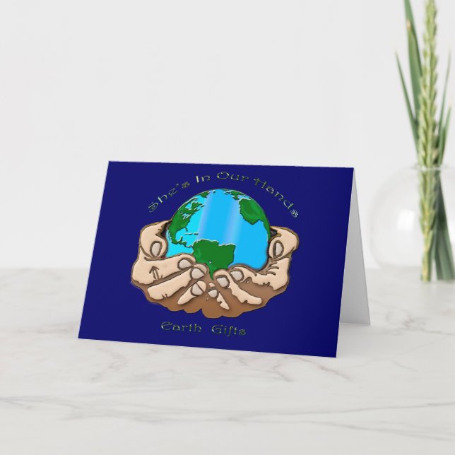 Carte De Remerciements ELLE EST DANS NOTRE collection MAINS (Devant)