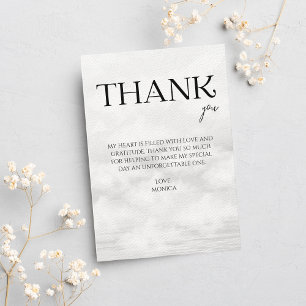 Carte De Remerciements Elle est sur le nuage 9 Fête des mariées Elegant