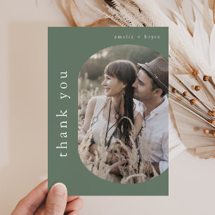 Carte De Remerciements EMELIA Flat Nature Rustic Woodland Mariage photo