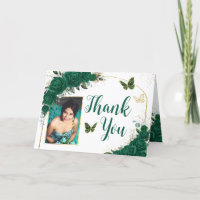 Emerald Green Gold Arch Quinceañera Sweet 16 Photo