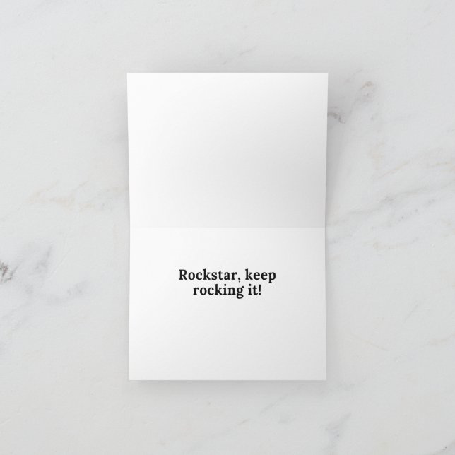 Carte de remerciements employé de Retro Rockstar (Intérieur)