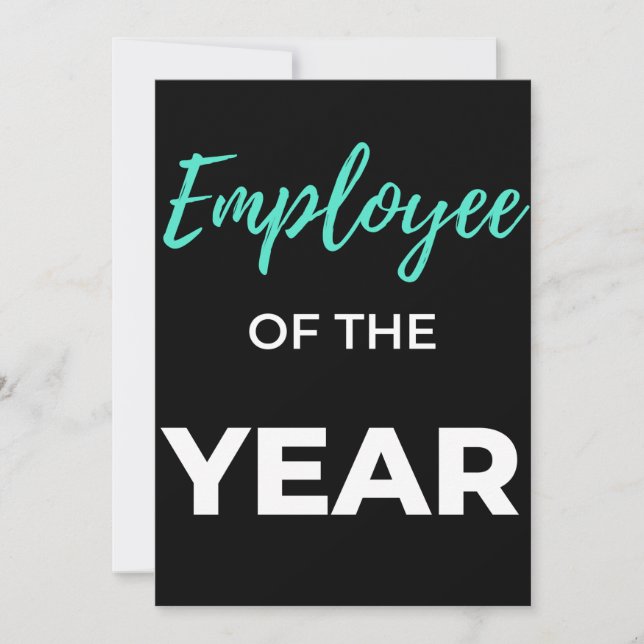 Carte De Remerciements Employee of the Year (Devant)