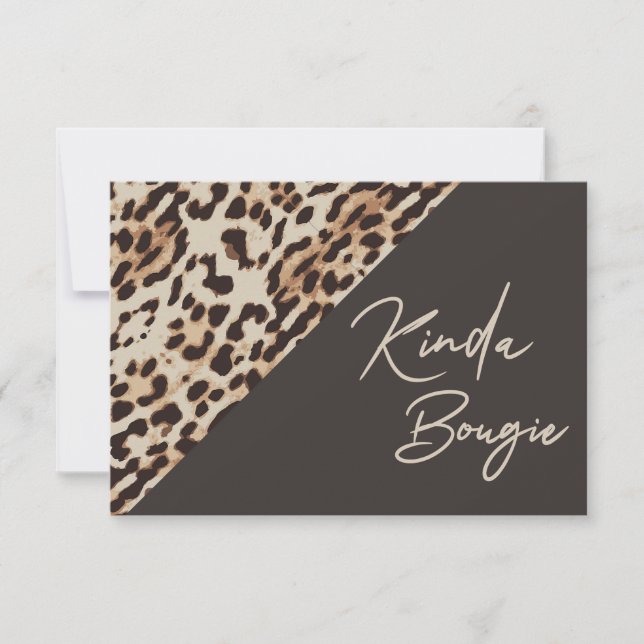Carte De Remerciements Empreinte Leopard Brown Kinda Bougie (Devant)