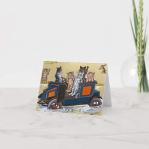 Carte De Remerciements En eau profonde par Louis Wain