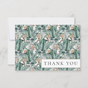 Carte de remerciements en feuilles de palmier de M