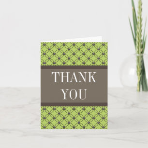 Carte de remerciements en treillis vert