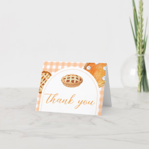 Carte De Remerciements En vichy Baby shower Little Cutie Pie