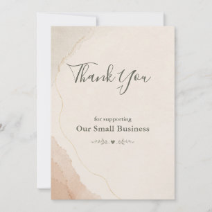Carte De Remerciements Encart de conditionnement pour petite entreprise b