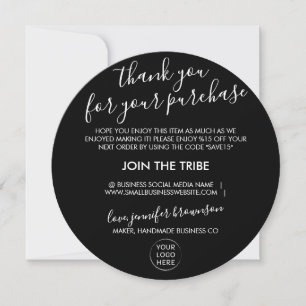 Carte De Remerciements Encart de soins de bougie noire
