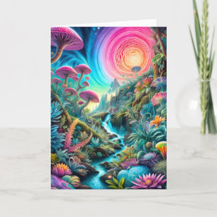Carte De Remerciements Enchanted Psychedelic Dreamscape