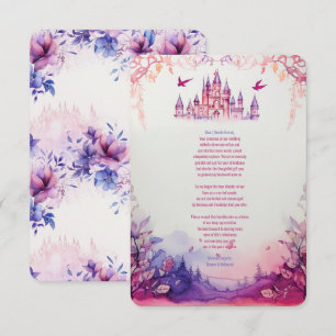 Carte De Remerciements Enchanter Lavender Renaissance Castle Mariage