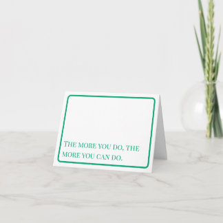 Carte De Remerciements Encouragement: More You Can Do Notecard