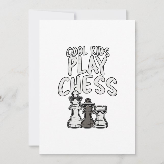 Carte De Remerciements Enfants Cool Jouer aux jeux d'échecs Joueur d'éche (Devant)