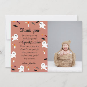 Carte De Remerciements Enfants éffrayants halloween 1er anniversaire