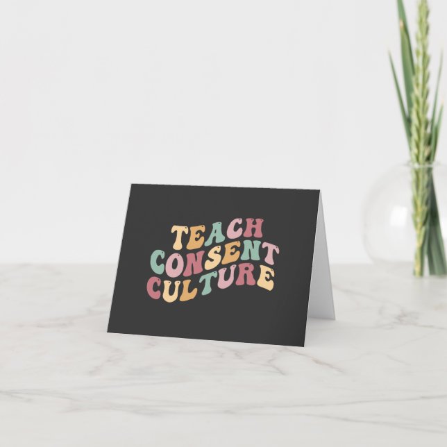 Carte De Remerciements Enseigner la culture du consentement (Devant)