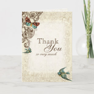 Carte De Remerciements Ensemble de mariage Botanica - Crème Beige