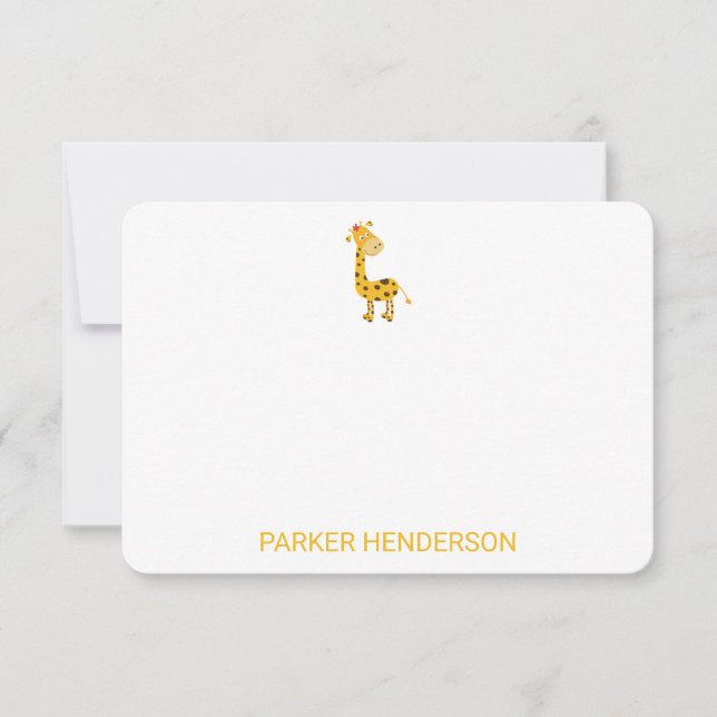 Carte De Remerciements Ensemble de papeterie personnalisée à motif de gir (Devant)