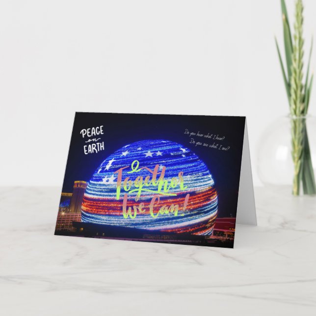 Carte De Remerciements Ensemble, nous pouvons Las Vegas Christmas Card (Devant)