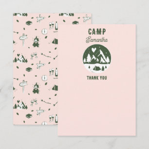 Carte De Remerciements Enterrement de vie de jeune fille Camping Bach Wee