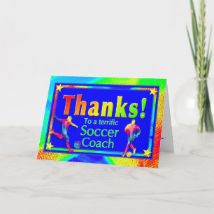Carte de remerciements entraîneur de football