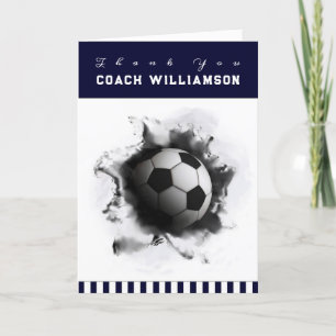 Carte de remerciements entraîneur de football
