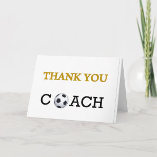 Carte de remerciements entraîneur de football