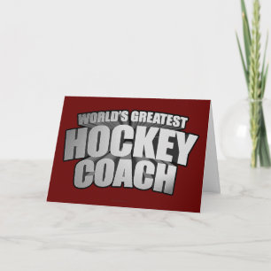 Carte De Remerciements Entraîneur de hockey le plus grand du monde